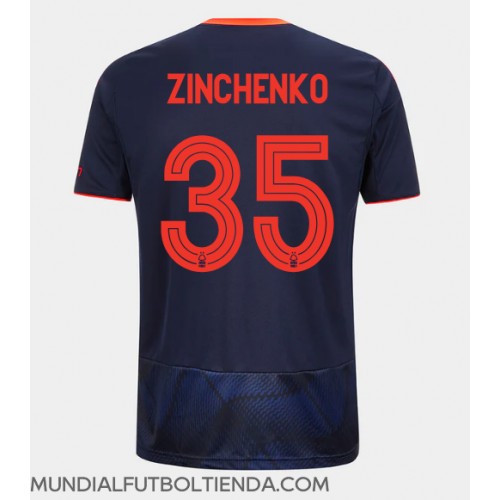 Camiseta Nottingham Forest Oleksandr Zinchenko #35 Tercera Equipación Replica 2025-26 mangas cortas